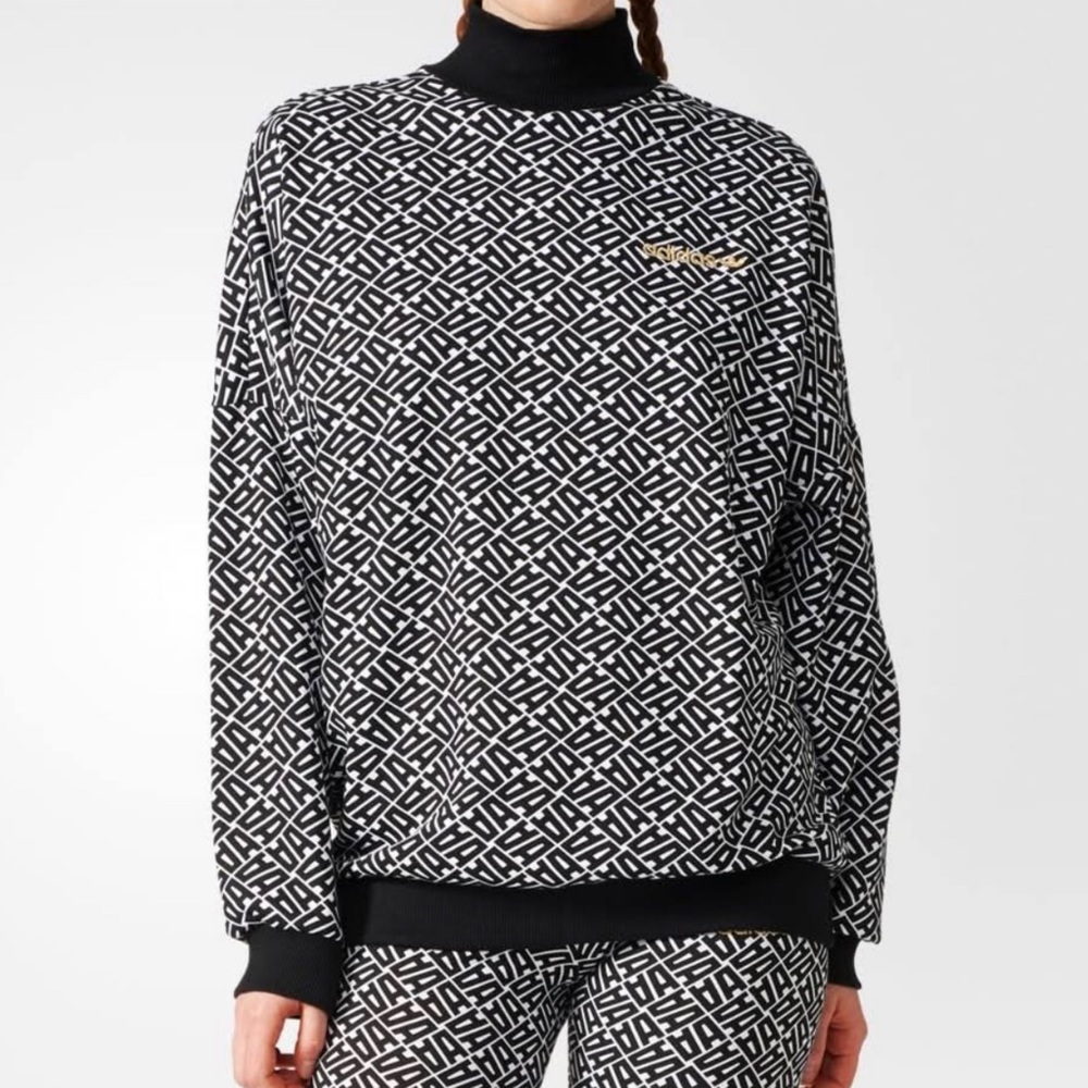 Adidas Crew Neck All Over Print Pullover Sweatshirt | Women’s Size Small